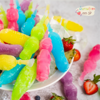 ตัวดูดหวานเย็น ไอติมโบราณ น้ำหวานตุ๊กตา น้ำหวานกัดดูด 1 แพ็ค 10 ชิ้น