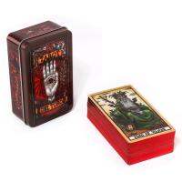 Del Toro Tarot ในกล่องโลหะดีบุกไพ่ทาโรต์พร้อมหนังสือคู่มือ PDF Divination Fate Cards