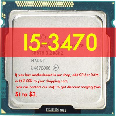 Intel Core i5-3470 i5 3470 3.2GHz Used Quad-Core CPU Processor 6MB 77W LGA1155 Atermiter B75 Motherboard For Intel LGA 1155 kit