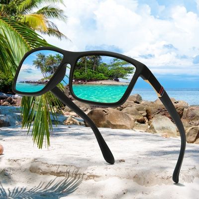 Tr90 Polaroid Sunglasses Square Flexible Driving Rubber Square Sun Glasses Famous Brand Men Polarized Sunglases for Women Men