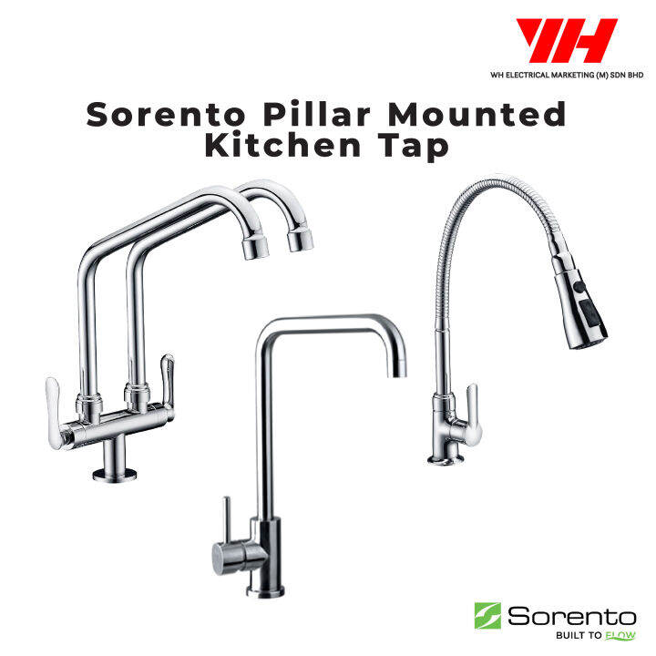 SORENTO Pillar Mounted Kitchen Tap Kitchen Water Tap Sinks Taps