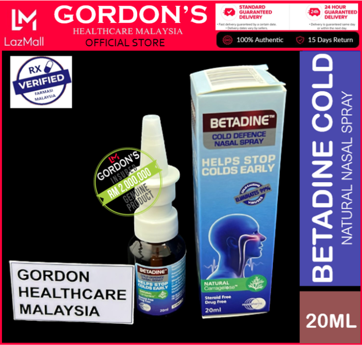 (Exp 12/2024) Betadine Cold Defence Nasal Spray Adult 20ml 必妥碘鼻腔喷雾