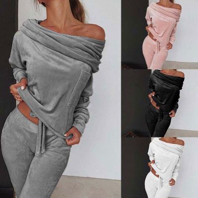 Sweatsuit Spring Outfits Women Sport Suit Zip Up Hoodie Jacket Sweater+pant Running Jogging Workout Casual Set Tracksuit