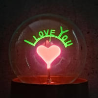 I LOVE YOU Sweet Lover Heart Rose E27 220V G80 Romantic Decorative Colorful Night Light Girlfriend Gift Mothers Day