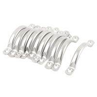 80Mm Long Wardrobe Drawer Hardware Door Handle Metal Silver 10 Pcs