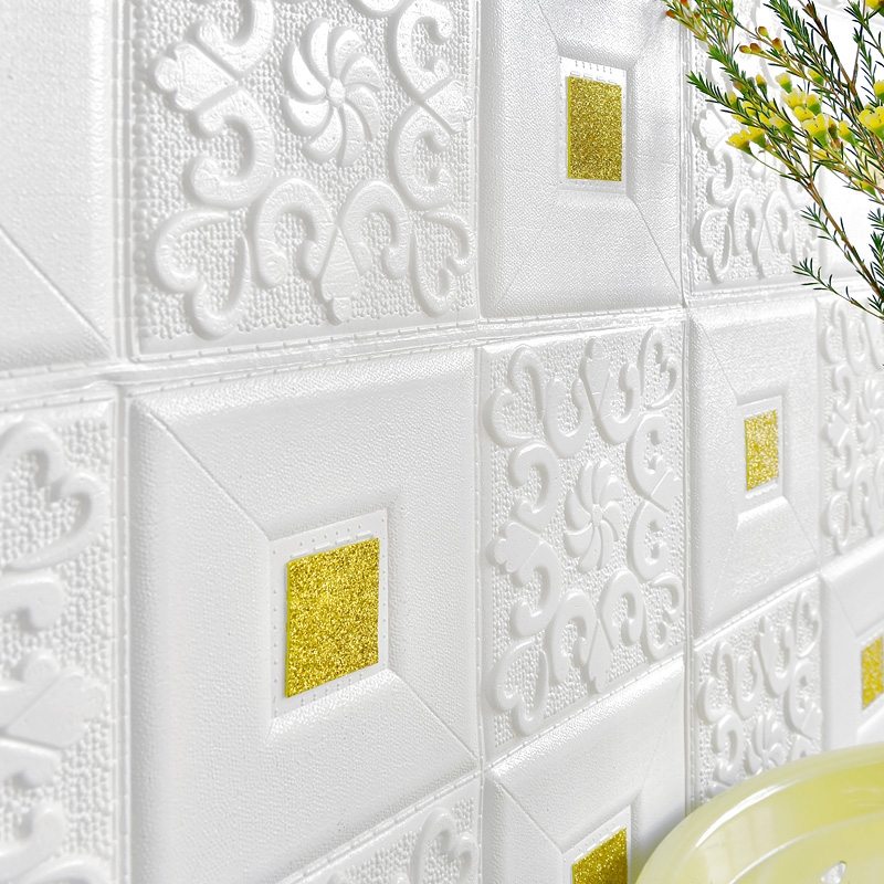 3D Wall Stickers Brick Relief Waterproof Self-adhesive Foam Decor 1/5/10PCS new 