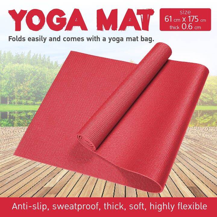 B&G Yoga Mat 6mm Large Size Flexible Non Slip yoga Exercise 24 Hours