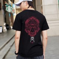 CODiy085671 Creative Wukong short-sleeved mens pure cotton loose trend tide brand t-shirt Chinese style half-sleeved T-shirt top