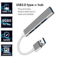 [HOT HAIXWLXKWW 589] USB HUB 3.0 Hub 3 0ตัวแยก USB3.0 Type-C อะแดปเตอร์5 Gbps 4พอร์ตสำหรับอุปกรณ์เสริมแล็ปท็อป