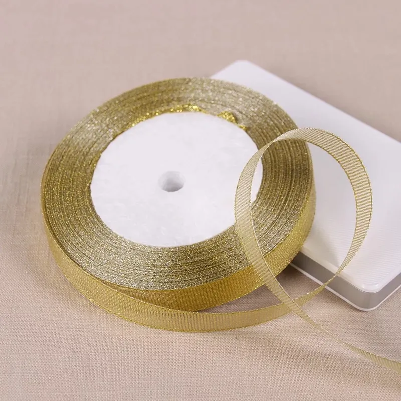 Gold Silk Satin Ribbon