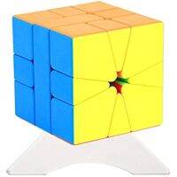 MoYu MoFang JiaoShi MFJS Meilong Square-1 Cube พิเศษ Cubing ห้องเรียน MFSQ-1ได้อย่างราบรื่น Twsit เกมส์ปริศนาทีเซอร์คิวบิกด้วยหนึ่งขาตั้งกล้องลูกบาศก์ (Stickerless)