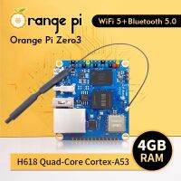 Orange Pi Zero 3 4GB RAM Allwinner WiFi5 BT 5.0 LPDDR4 16MB SPI Flash อุปกรณ์เสริมอลูมิเนียมกรณีแหล่งจ่ายไฟสำหรับ OPI Zero 3