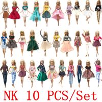 NK Hot sale Skirt 10 Set/Lot Princess Doll Dress Noble Gown Clothes For Barbie Doll Fashion Outfit Gift For Girl 39; Doll JJ