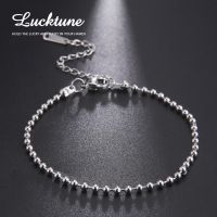 Lucktune Fashion Beads Chain Bracelets for Women Stainless Steel Silver Color Bracelet 2023 Kpop Minimalist Jewelry Couple Gifts Replacement Parts