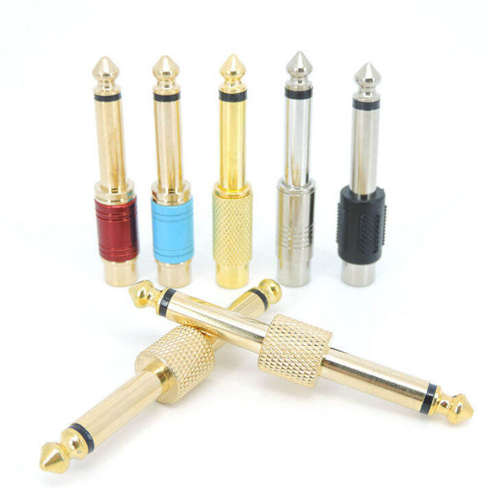 qkkqla-audio-6-35mm-1-4-male-mono-plug-6-5mm-to-rca-female-socket-6-5mm-converter-jack-adapter-connector-plug-sound-mixer-gold-plated