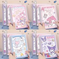 ✐❒ A5 Loose Leaf Notebook Kawaii Sanrio Cinnamoroll Anime Pvc Cover Binder Line/grid Refillable Notepad School Supplies Stationery