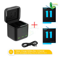 Telesin GoPro Rechargeable Battery for GoPro Hero 12 11 10 9 + Charger Battery Box 3 Channel แบตโกโปรพร้อมแท่นชาร์จ