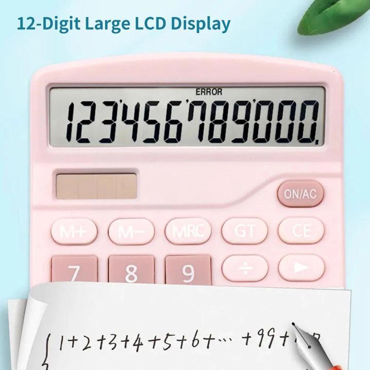 1 Pcs Office Commercial Calculator Calculate Tool 12 Digit Calculator  Electronic D5N4 
