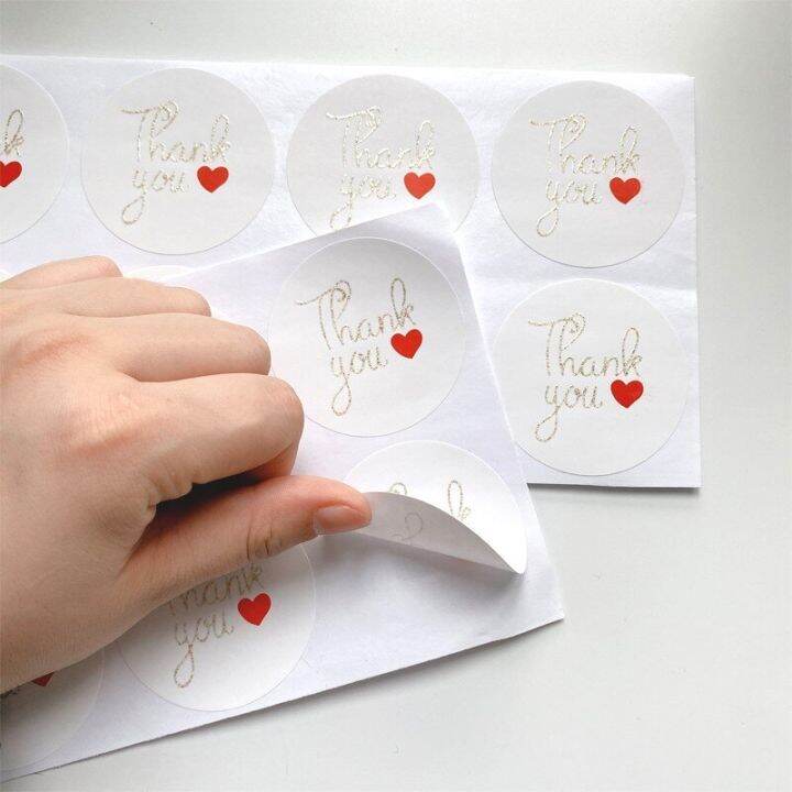 free-shipping-800pcs-thank-you-golden-glitter-red-heart-sealing-sticker-5cm-round-gloden-sticker-labels-red-heart-packaging-stickers-labels