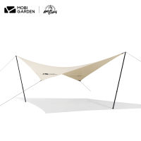 MOBI GARDEN แคมป์ปิ้งผ้าฝ้ายผ้าใบกันน้ำ Sun Shelter Canopy Waterproof Picnic Outdoor Anti-UV