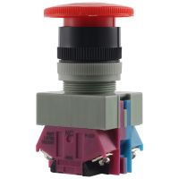 AC 600V 10A Red Mushroom Emergency Stop Push Button Switch 22mm NO NC