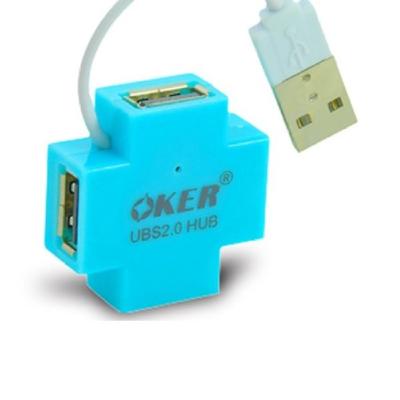 OKER USB Hub 4 Port V2.0 H-409 (สีฟ้า)