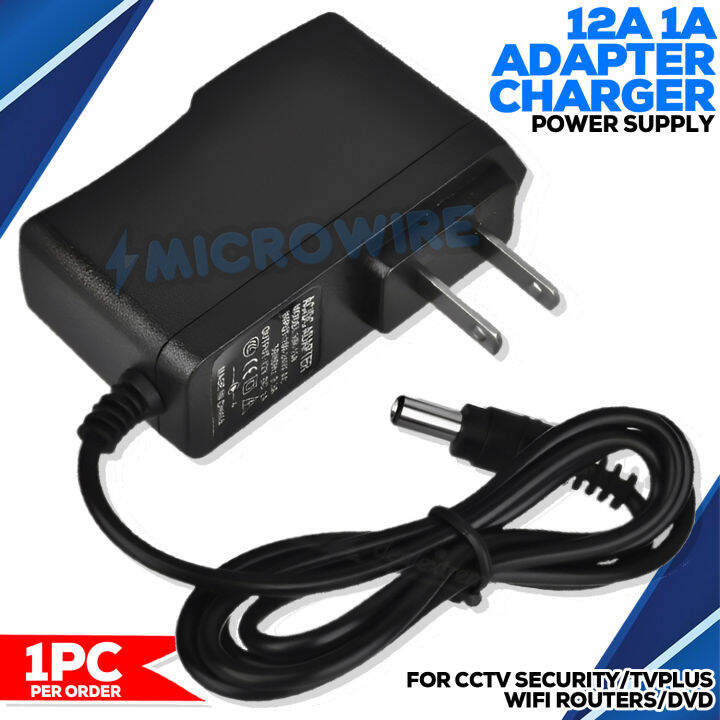 12V 1A Adapter Charger Power Supply For CCTV Security /TV Plus /WIFI ...