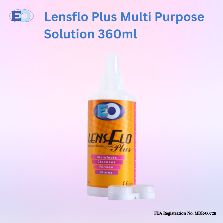 EO Lensflo Plus Multi Purpose Contact Lens Solution 360ml Lazada PH