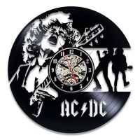 Hot sell AC DC Vinyl Record Wall Clock Modern Design Music Rock Band Vintage Vinyl CD Clocks Wall Watch Home Decor Gifts for Fans