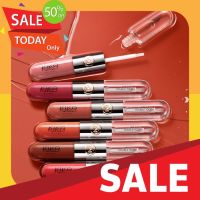 ลิปสติก ลิปสติกติดทน ลิปสติกลิปกลอสKiko Double-head Lip Glaze หน้าแดง คมมัน ติดทนKIKO Double Lip Glaze ลิปสติก Rain ลิปสติกฉ่ำวาว