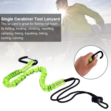 Carabiner Lanyard Retractable Safety Rope Telescopic Elastic