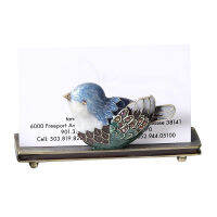 Enamel Card Holder w/ Bird, 3 Styles