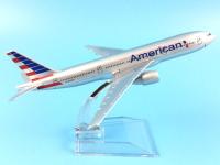 [16cm] Kengpeng โมเดลเครื่องบิน AMERICAN AIRLINES Boeing 777 (16 cm)-ของขวัญจับฉลากปีใหม่ ของขวัญ เสริมฮวงจุ้ย