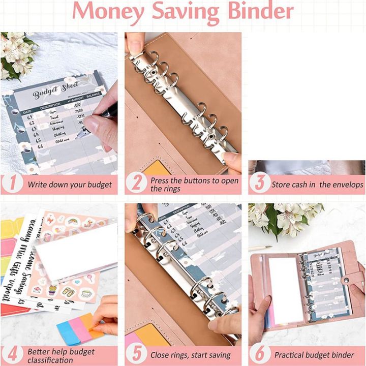 budget-binder-49pc-a6-ring-binder-set-money-organiser-binder-with-clear-cash-envelope-budget-sheets-for-work-and-diary