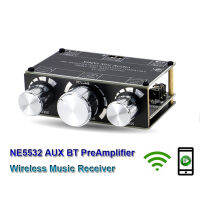 Tone Preamplifier ไฮไฟเสียง NE5532ควอไลเซอร์บลูทูธเข้ากันได้5.1รับไร้สาย P Reamp Aux Pre เครื่องขยายเสียง Aux DC5-24V