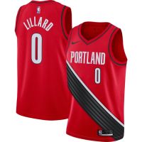 Ready Stock Ready Stock Mens No.0 Damian Lillard Portland Trail Blazers 2019/20 Season Swingman Jersey - Red