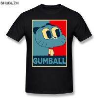 Cartoon network  The Amazing World of Gumball mens 100% cotton round neck short -sleeved T-shirt