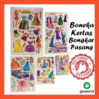 Mainan Anak Paperdoll BP Bongkar Pasang Boneka Kertas Jadul Jaman Dulu