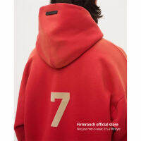 Firmranch MenWomen High Version 7 Series Hoodies Casual Loose High Street ABC Letters Hoody RedGrey Hoody Sweatshirt