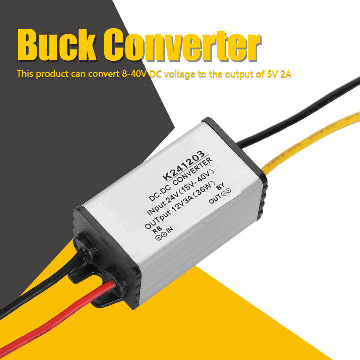 dc-dc-converter-24v-to-12v-ประสิทธิภาพสูงขั้นตอนลง-power-supply-3a-กันน้ำรถโวลต์-step-down-converter