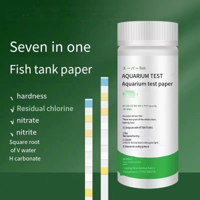 50 Premium Test Strips 7 in 1 Test Paper Swimming Pool Aquarium Water for Total Hardness Alkali PH Nitrate Chlorine Nitrite Inspection Tools