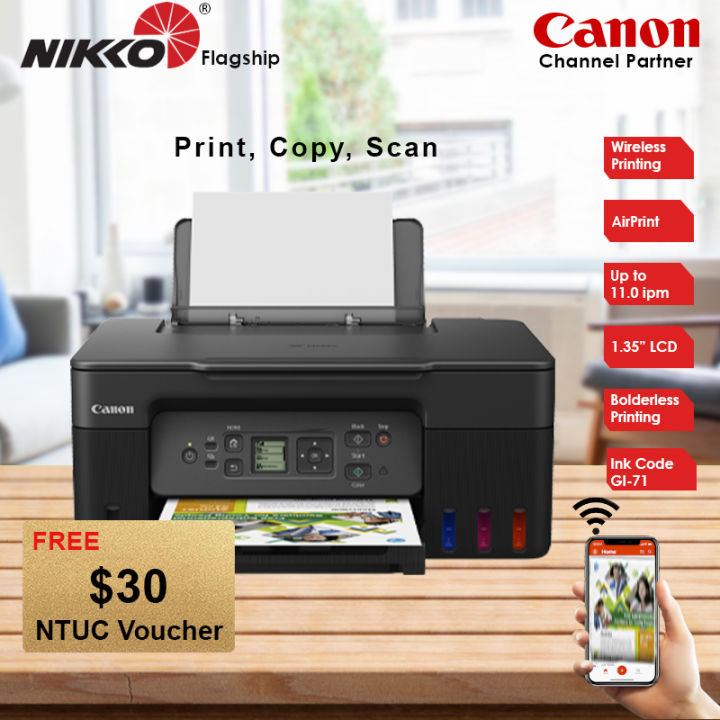 Local Warranty Canon Pixma G3770 Wireless Refillable Ink Tank All In One Colour Printer Color 7311