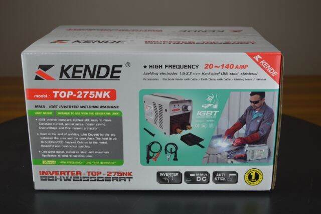 พร้อมส่งในไทย-สินค้ามีรับประกัน-kende-ตู้เชื่อม-เล็กที่สุด-top-275nk-20-140amp-เต็ม-รับประกัน1ปี-มีระบบ-arc-force-เครื่องเชื่อม-inverter