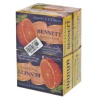 เบนเนท สบู่ สูตรวิตามิน ซีแอนด์อี สีส้ม ขนาด 130 กรัม/ก้อน แพ็คละ4 ก้อน Bennett C&amp;E Soap