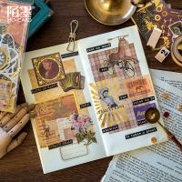 Bulk 10 Sets Stamping and paper sticker pack Renaissance series Photo album DIY decorative Gold stickers Scrapbooking Stationery