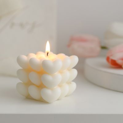 Creative Valentines Day gift Heart-shaped geometric scented candles home decoration ornaments wedding gifts birthday candle