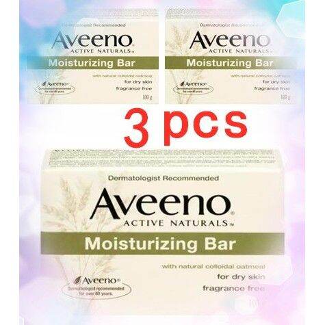 Mm.shop (set Of 3) Aveeno Soap Moisturizing Bar 100g 