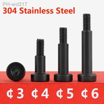 Black Zinc 304 Black Stainless Steel Inner Hex Positioned Shoulder Screws with Cup Head Hexagon Plug Screw Convex Bolt ￠3￠4￠5￠6