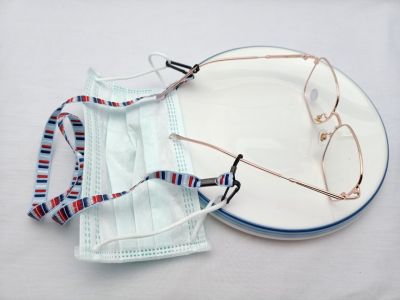 **ขายดี** สายคล้องแว่น สายคล้องแมส 2อย่างใน1 เชือกแว่นแบบผ้าไม่ยืด อุปกรณ์แว่นตา สินค้าพร้อมส่งในไทย รุ่น-CD023