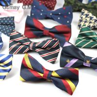 Fashion Striped Men Bowtie Brand Popular Apparel Bowties Classic Business Suits Bowknot Bow Tie Ties Wedding Part Nails Screws Fasteners